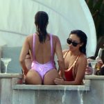 Kourtney Kardashian Girlfriend Spreads her Ass in Thong Swimsuit