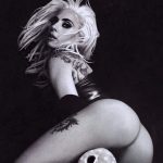 Lady Gaga slutty black bra and panties