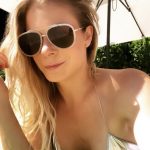 Leann Rimes Tits in Silver Bikini