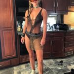 Nina Agdal Big Ass and Tits Black Swimsuit and Goggles for Burning Man
