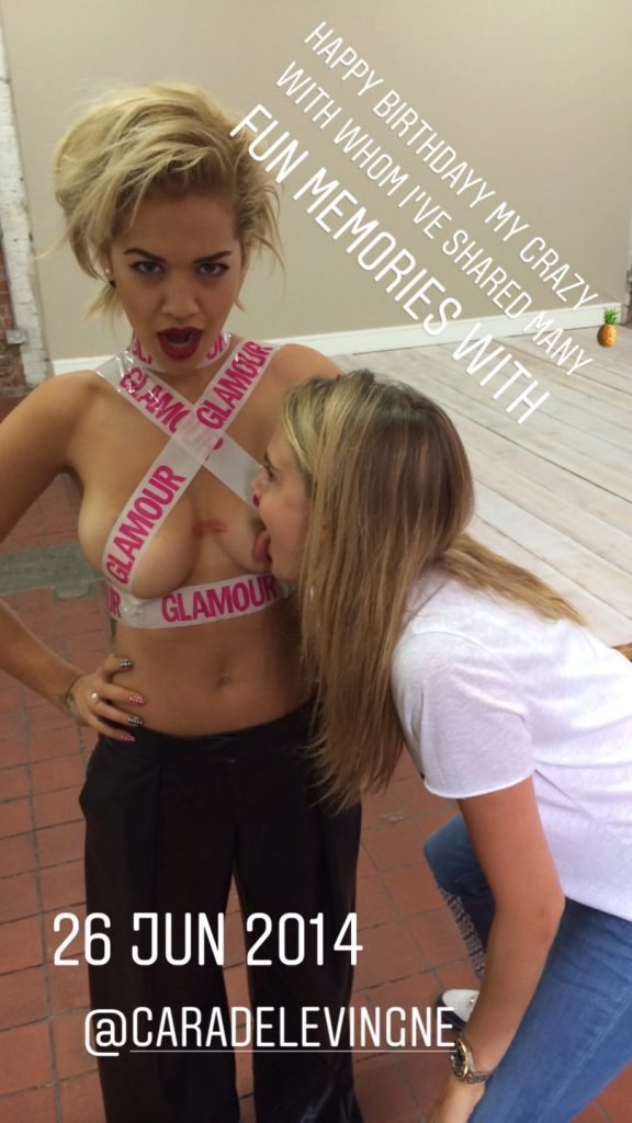 Rita Ora Gets her Tits Licked by cara delevingne