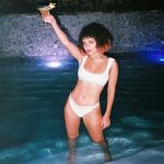 Charli XCX Erotica Big Body Tiny White Bikini