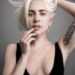 Lady Gaga Big Tits Black Dress Slutty for Vogue