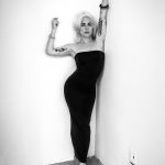 Lady Gaga Tits Black Dress Slutty for Vogue 22