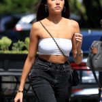 Madison Beer Hairy Belly Big Tits White Tube Top