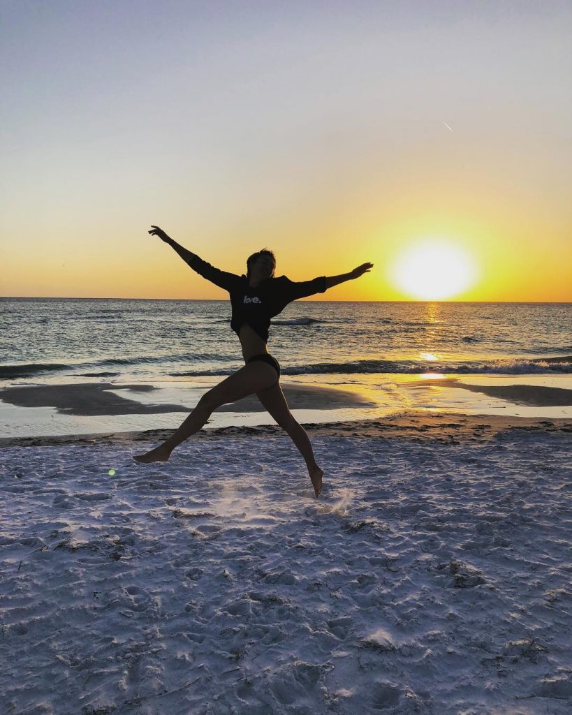 Maria Sharapova Black Bikini Jumping