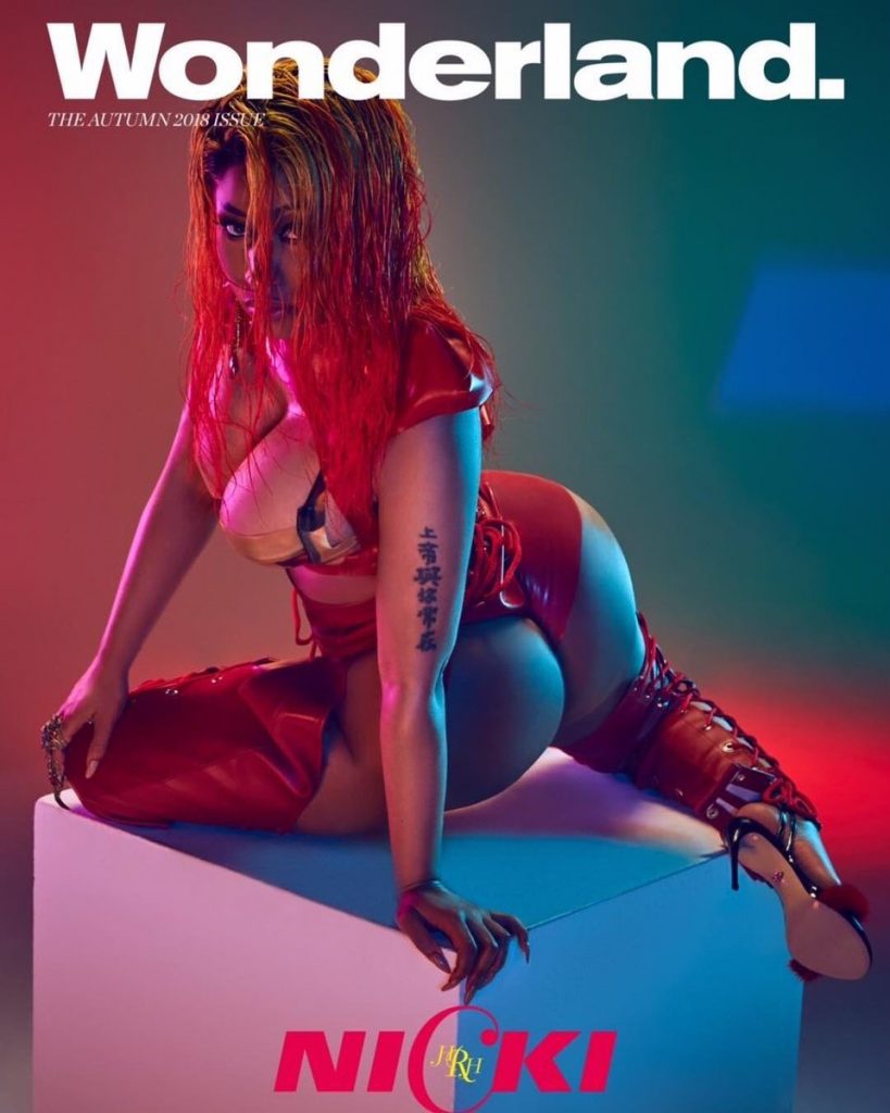 Nicki Minaj Big Fake Ghetto TIts and Ass for Wonderland Mag