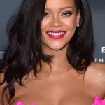 Rihanna Big Tits Pink Dress