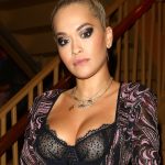 Rita Ora Nipples See Through Lingerie at premiere of Two For Joy