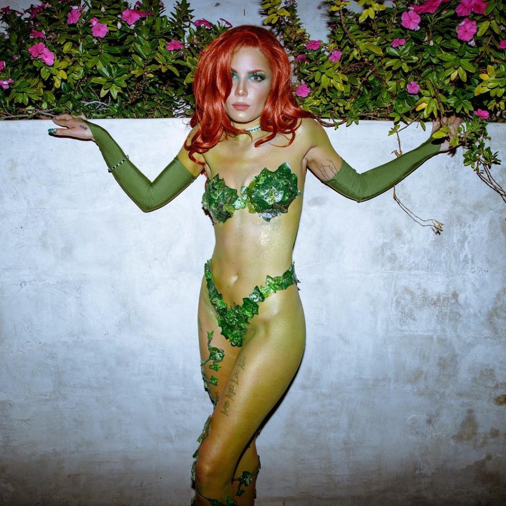 Halsey Slutty Poison Ivy Halloween Costume Ass Green Thong