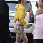 Jennifer Lopez Pussy Print Tight Leggings Bra