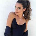 Lea Michele Big Tits Hard Nipples Black Dress 4