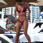 Metisha Shaefer Tight Red Wet Bikini 5