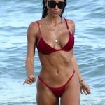 Metisha Shaefer Tight Red Wet Bikini