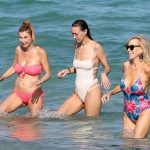 Alana Marielle Hadid Sisters Hard Nipples Wet Bikini