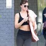 Dakota Johnson Pussy Print Tight LEggings