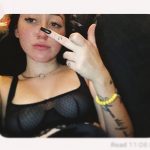 Noah Cyrus Nipples See Through Black Bra