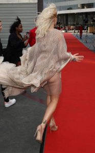Rita Ora Ass Flash Nude Dress