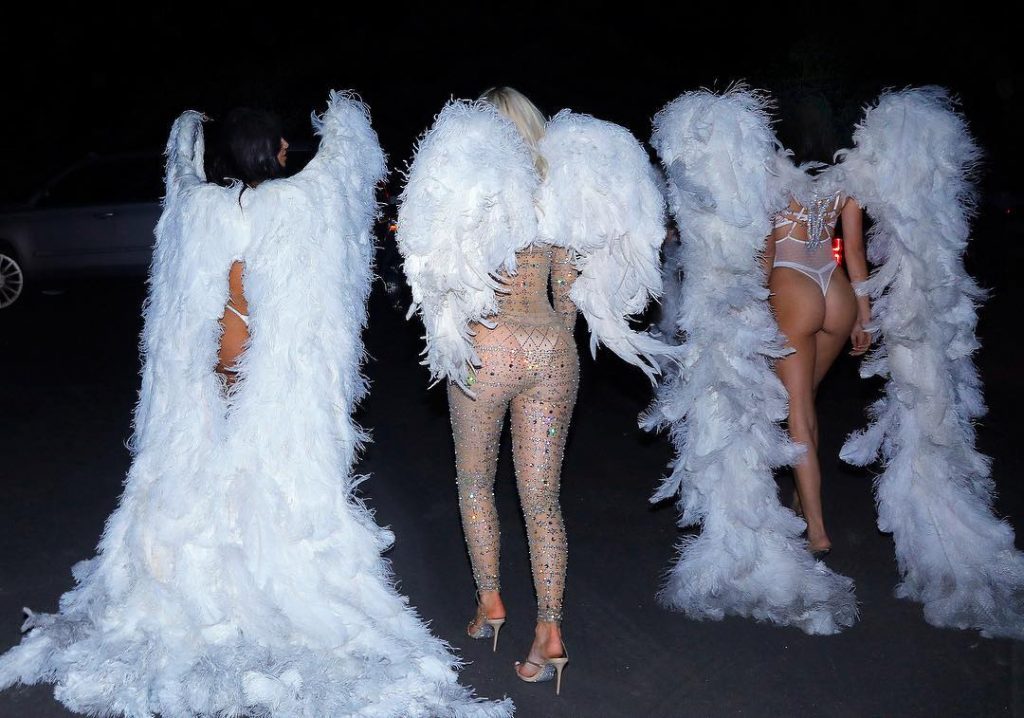 The Kardashians as Victorias Secret Angels Halloween