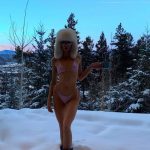 Kendall Jenner Bikini in Snow