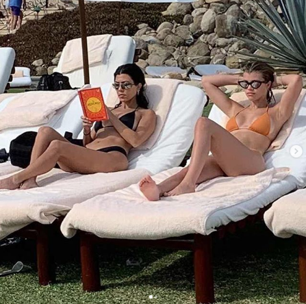 Sofia Richie Tits Yellow Bikini Kourtney Kardashian 