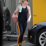 Brie Larson Workout Tight LEggings