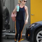 Brie Larson Workout Tight LEggings