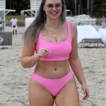 Iskra Lawrence Fat Ass Tight Pink Bikini