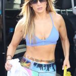 Jennifer Lopez Tits Blue Bra Tight Leggings