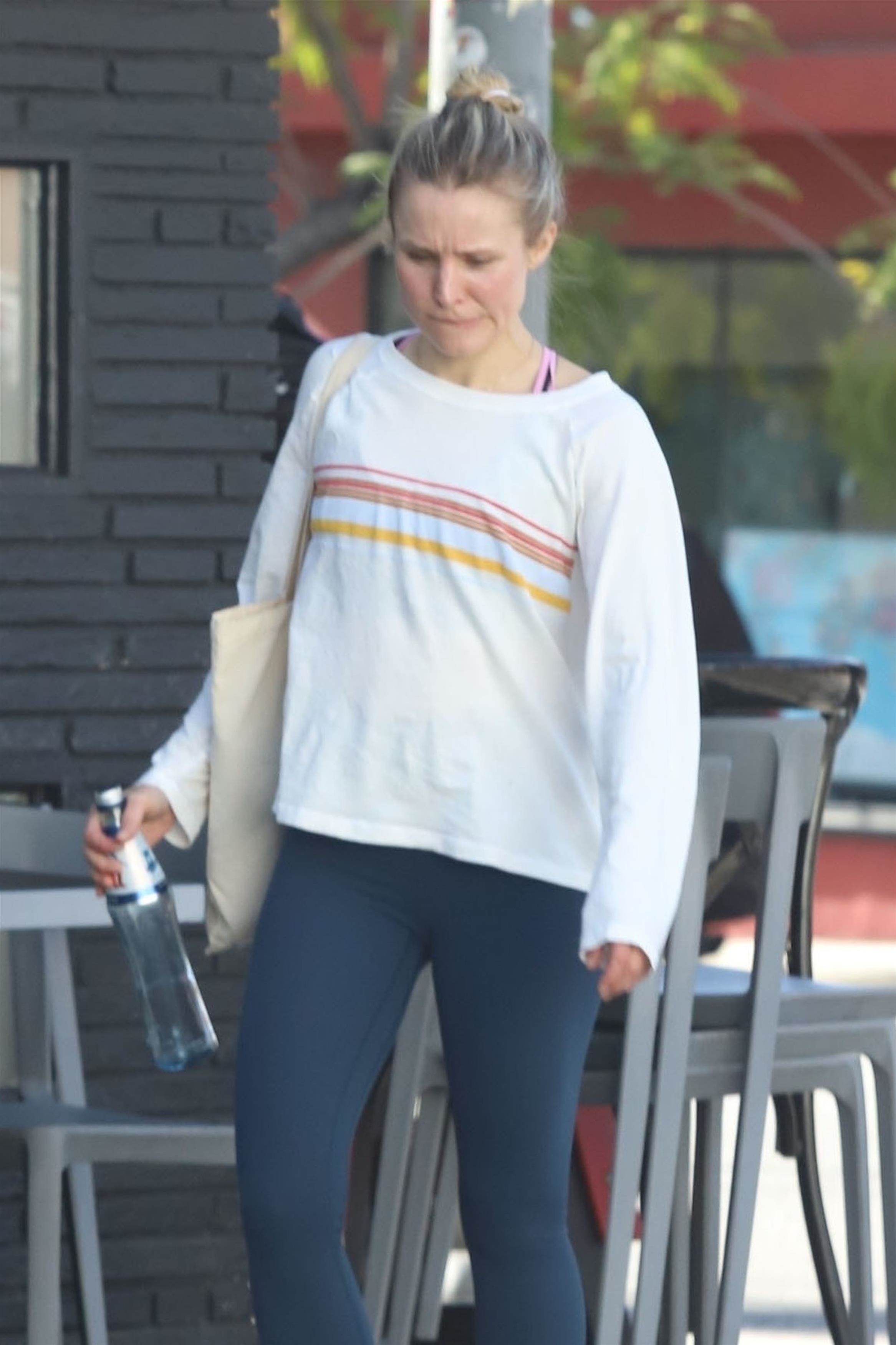 EXCLUSIVE* Kristen Bell works up a sweat at a pilates class in Los Feliz