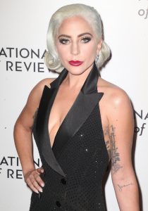 Lady Gaga Flat Mangled Tits Low Cut Dress