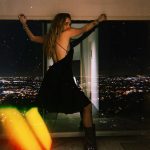 Miley Cyrus Braless Tits Black Dress