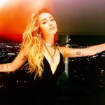 Miley Cyrus Braless Tits Black Dress