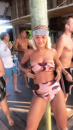 Rita Ora Tits Bouncing Slutty Bikini