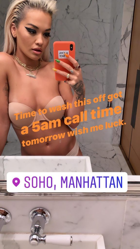 Rita Ora Tits Out Nude Bra
