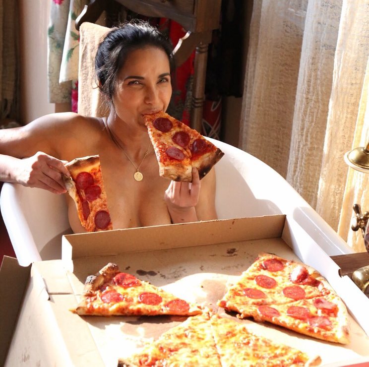 Padma Lakshmi Topless Pizza Tits