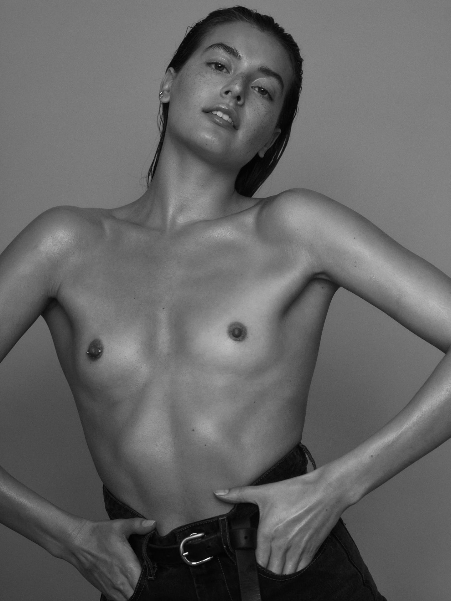 Jessica Clements Topless For Lofficiel