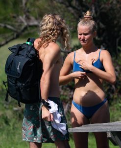 Sailor Brinkley Cook Self Breast Exam Bikini