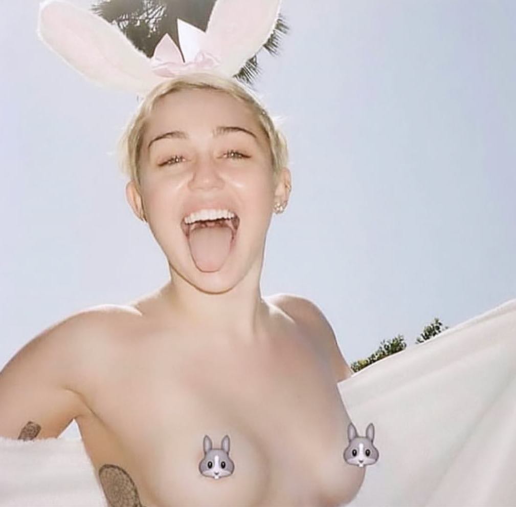 Miley Cyrus Topless Easter