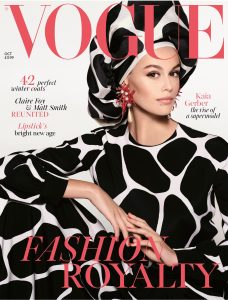 Kaia Gerber Tits Out for Fashion British Vogue e