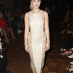 Lottie Moss Nip Slip Nude Dress