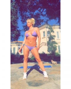 Britney Spears Bikini Yoga