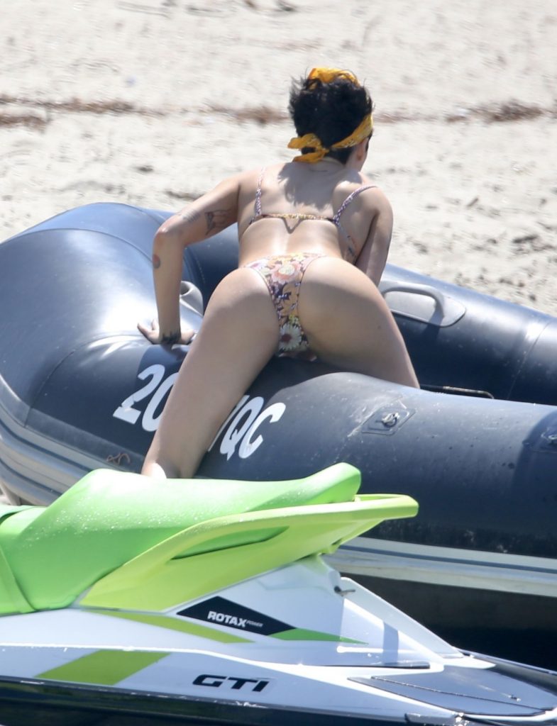 Halsey Spreading Legs Bikini