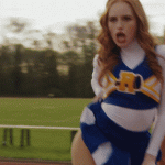 Madelaine Petsch Cheerleader Panty Flash