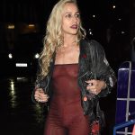 Alice Dellal Bald Pussy in a Body Suit