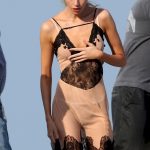 Stella Maxwell see through lingerie thong