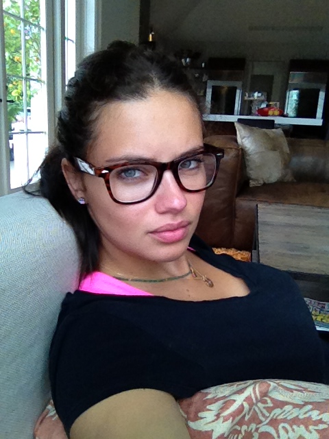 Top 10 Celebs In Glasses Adriana Lima