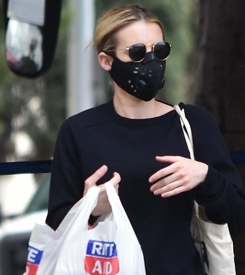 Celebs in Masks Emma Roberts