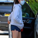 Margaret Qualley Not Staying Home in Shorts
