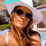 Alessandra Ambrosio Cleavage White Bikini